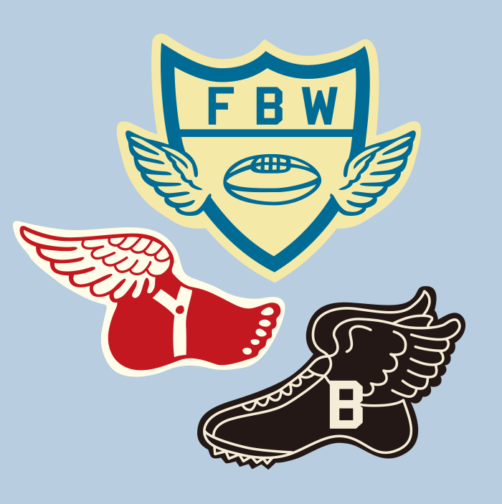 Retro Football Wingfoot Patch Design Ai Illustrator File Us