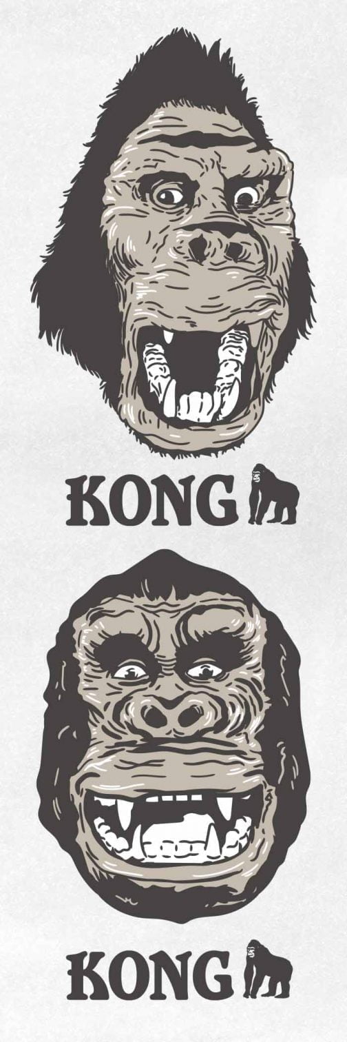 Set di due kong / gorilla / Disegno classico del film
