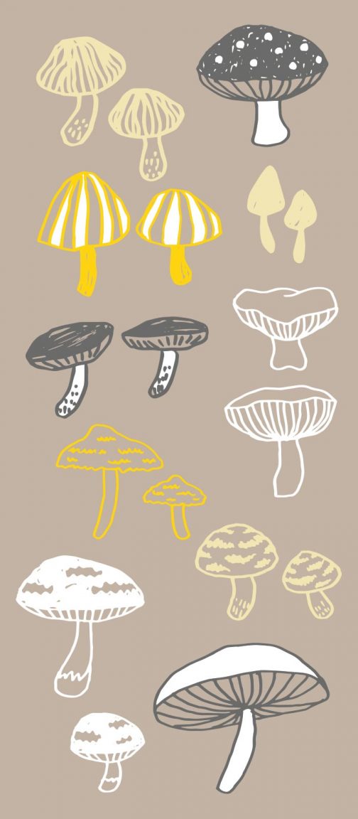 Set di funghi scandinavi / Disegno