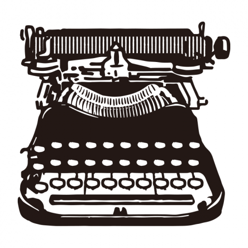 Antike Schreibmaschine (einfache Berührungen) / Zeichnung