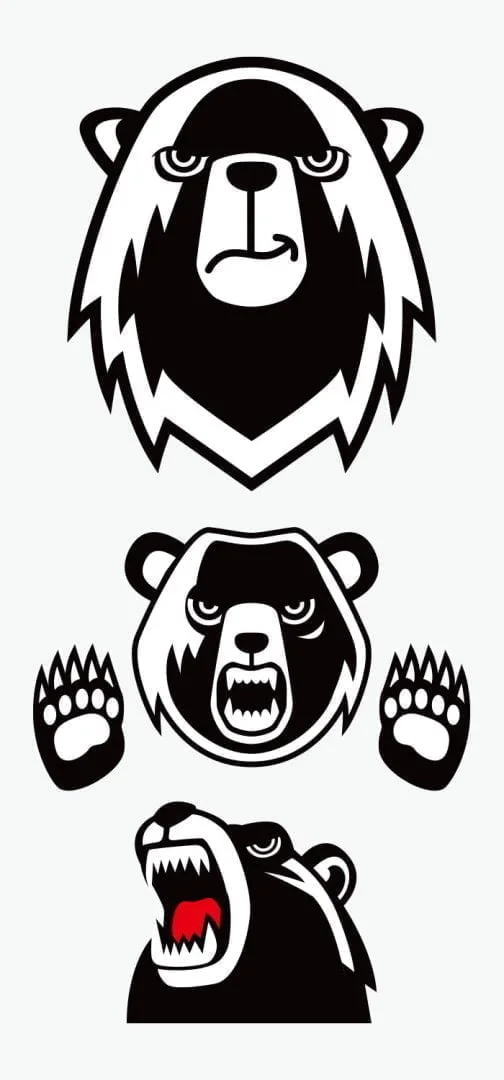 Персонаж сердитого медведя / Рисунок