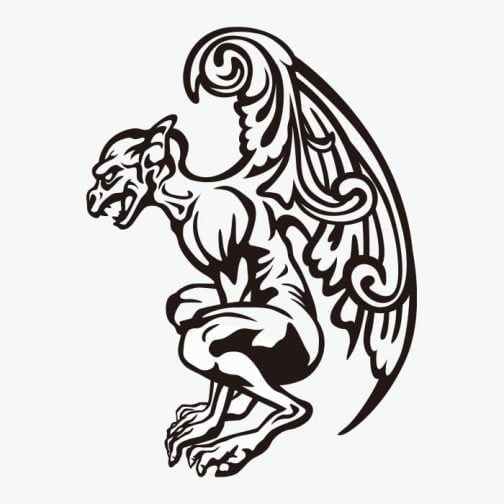 Gargoyle-Emblem-Set 02 / Zeichnung