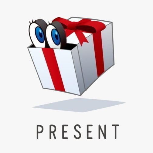 Pop und süße Geschenkbox / Zeichnung