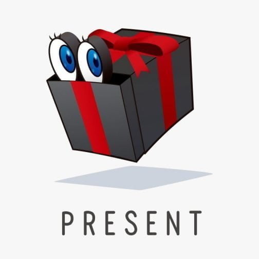 Pop und süße Geschenkbox / Zeichnung