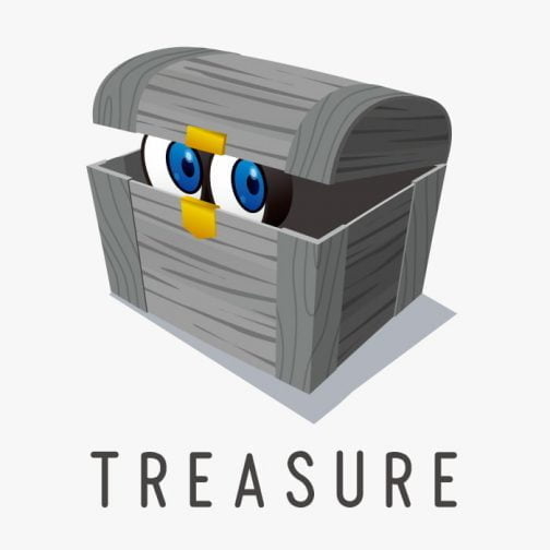 Caja del tesoro pop y cute / Dibujo