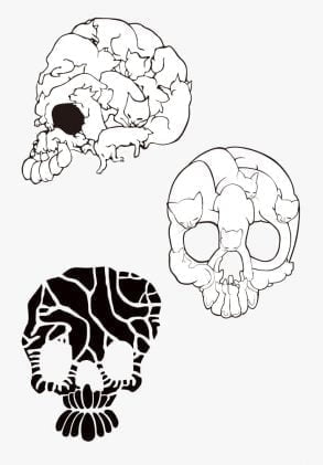 Genkinotoko Skull Japanese Ukiyo-e by Utagawa Kuniyoshi