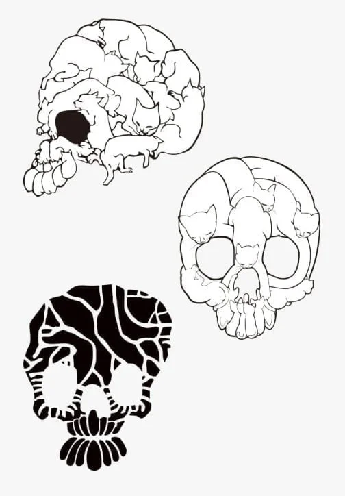 Genkinotoko Skull Japanese Ukiyo-e by Utagawa Kuniyoshi