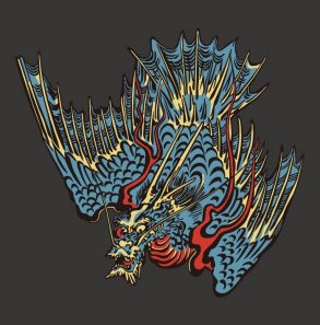 Flying Dragon Japanese Ukiyo-e by Utagawa Kuniyoshi