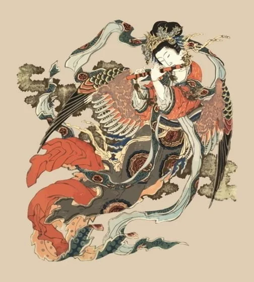 The Tengu Goddess Japanese Ukiyo-e by Katsushika Hokusai