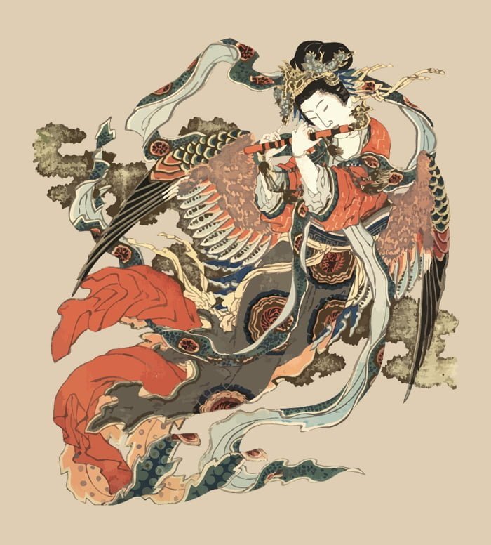 The Tengu Goddess Japanese Ukiyo-e by Katsushika Hokusai | ai ...
