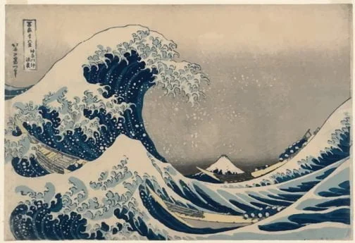 La grande onda al largo di Kanagawa / Ukiyo-e giapponese di Katsushika Hokusai