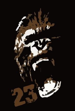 Gorilla threatens