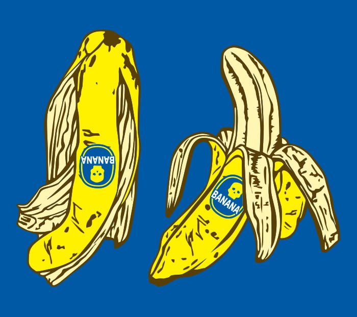 Very Ordinary Banana | ai illustrator file | US$5.00 each | Ai & PNG File