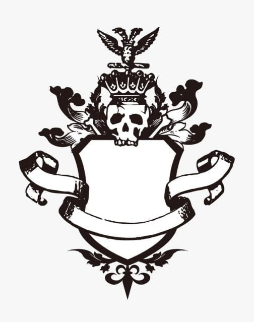 Emblema de la calavera monótona