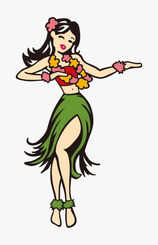 Chica Hula hawaiana