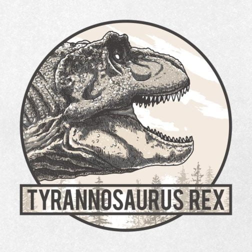 Dinosaur Tyrannosaurus Rex 01 / Face / Drawing