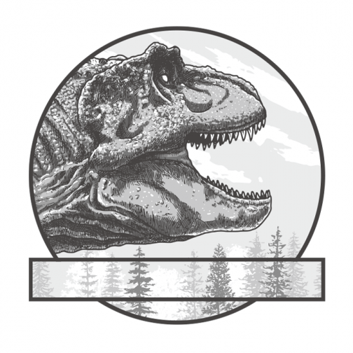 ডাইনোসর Tyrannosaurus Rex 01 / মুখ / অঙ্কন