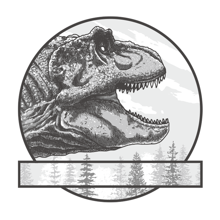 Dinossauro Tyrannosaurus Rex 01 / Rosto / Desenho