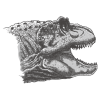 Dinozaur Tyrannosaurus Rex 01 / Twarz / Rysunek - obrazek 3