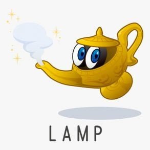 Pop en schattige Magic lamp / Tekening