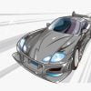 Acelerar a velocidade do carro desportivo / Desenho - Image 2