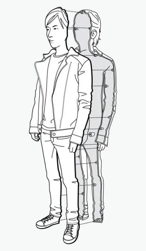 Modelo em plástico homem / Desenho