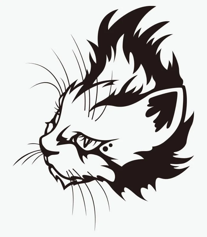 Um conjunto de desenhos de gatos 01, ai illustrator file, US$5.00 each