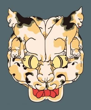 Cat Yokai / Ghost Japanese Ukiyo-e by Utagawa Kuniyoshi