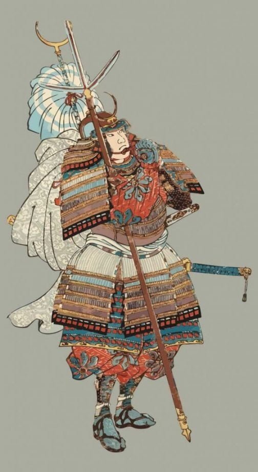 Toyotomi Hideyoshi Samuraj / Ukiyo-e autorstwa Utagawa Kuniyoshi
