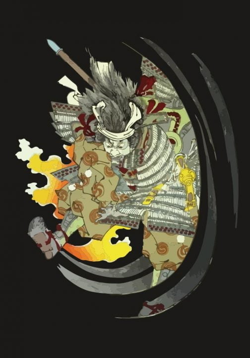 Duch / Yokai japońskie Ukiyo-e autorstwa Tukioka Yokutoshi