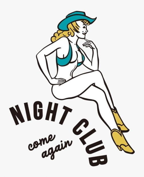 Retro Western Girl at Night Club - Pin ups
