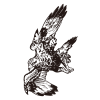 Rough Legged Hawk logo ontwerp / tekening - Afbeelding 2