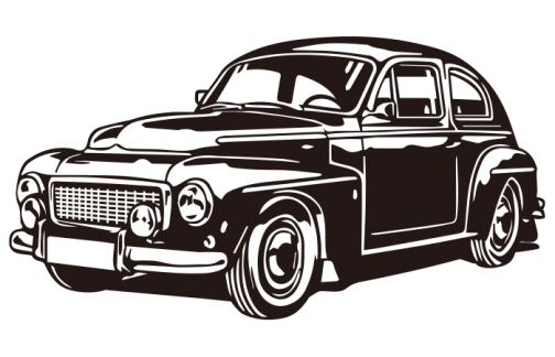 Retro and classic car / Drawing