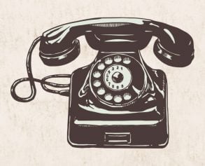 Téléphone rétro classique ancien / Dessin