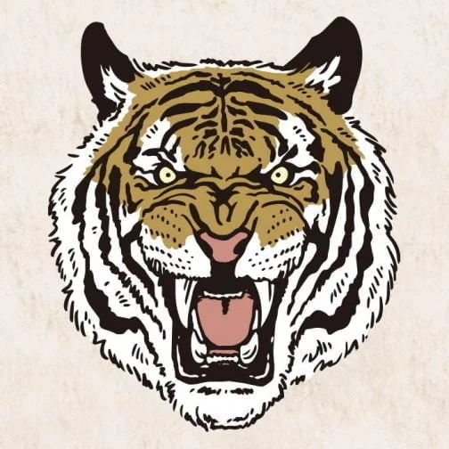 Barking tiger - Drawing