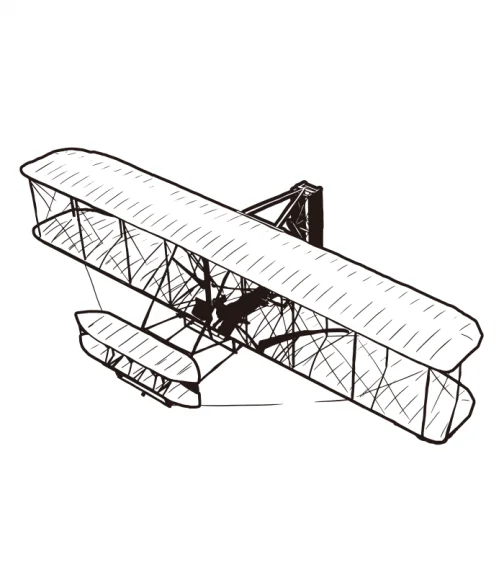 Wright brothers plane (Light Flyer 2) / Drawing