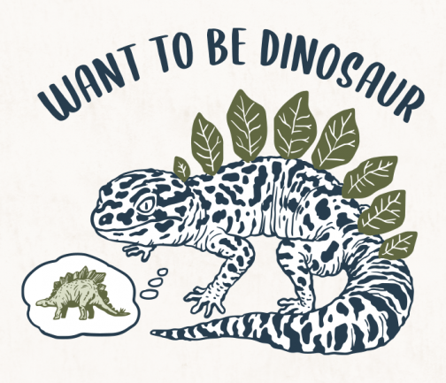 Anseio de osga leopardo para dinossauros / Desenho