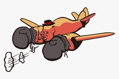 Retro Airplane Character