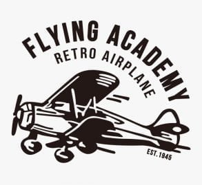 aeroplano retrò dell'accademia di volo