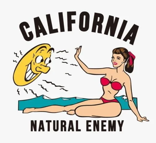Retro California / Girl Sunburn / Natural Enemy logo