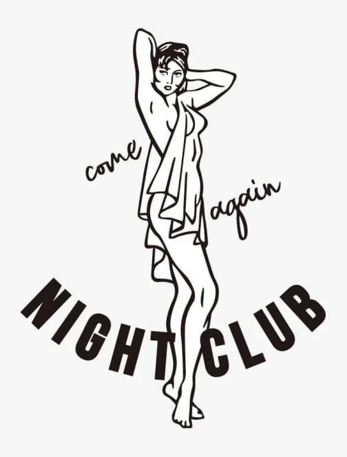 Retro Meisje bij Nachtclub / Pin ups