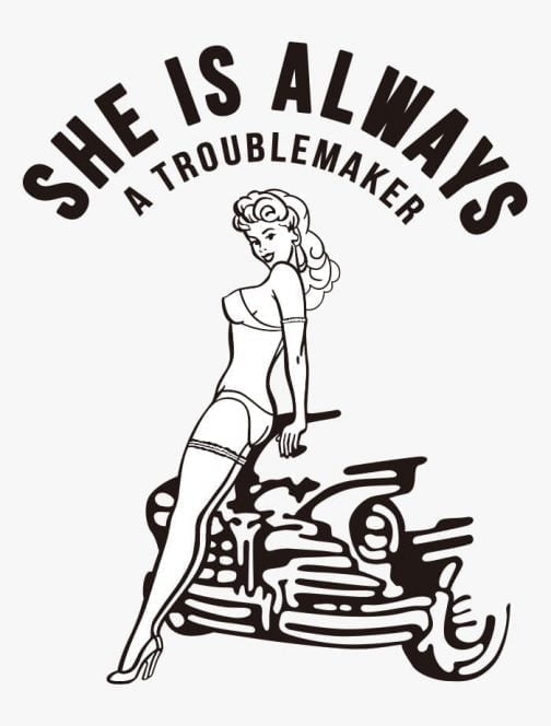 Retro Girl / She is always a troublemaker / Pin ups