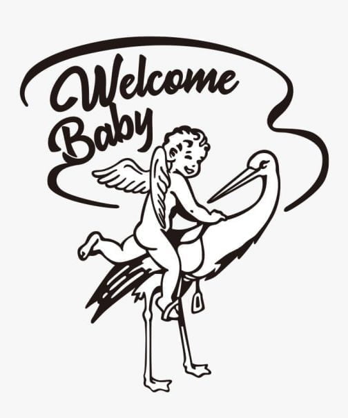 Logotipo de boas-vindas para bebés