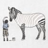 Pintura de menino com zebra / Desenho - Image 3