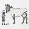 Pintura de rapaz com zebra / Desenho - Image 3