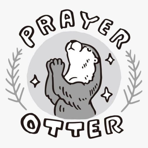 Otter beten / Zeichnung