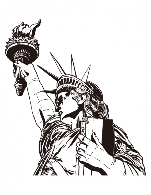 The statue of Liberty / Drawing