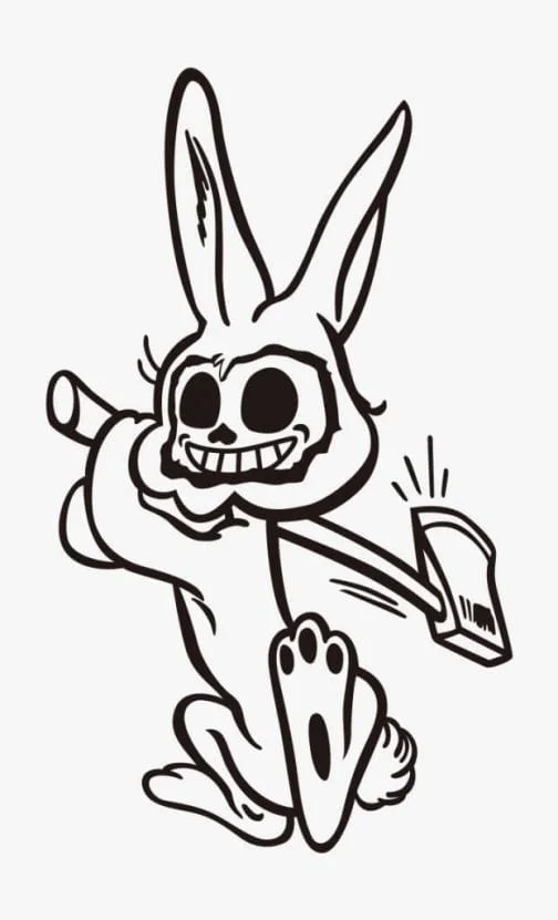 Skull Character / Rabbit costume with axe