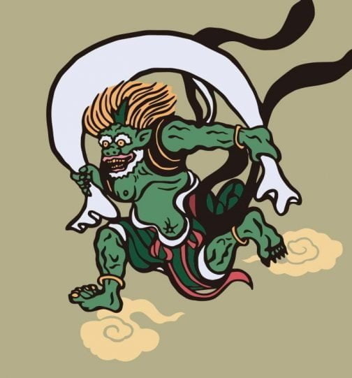 Японский Фудзин ( бог ветра ) Огата Корин