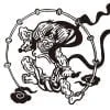 Japanischer Raijin (der Gott des Donners) von Ogata Korin – Bild 2